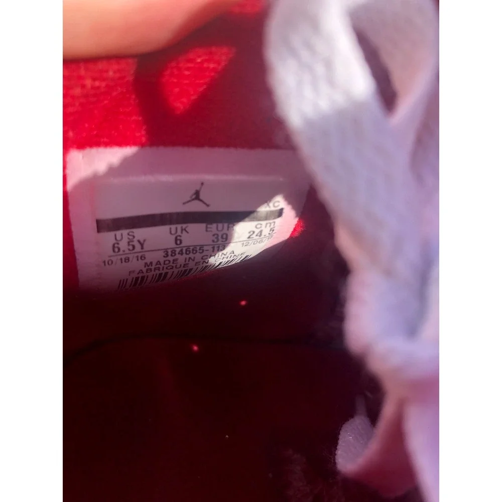 Vintage 2017 Jordan Air Jordan 6 Retro Alternate White Red Sneaker 6.5